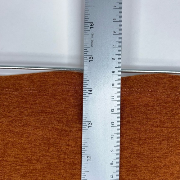 Beyond the Bump Maternity Pocket Leggings Orange Rust Cropped Spacedye Small - Picture 9 of 11